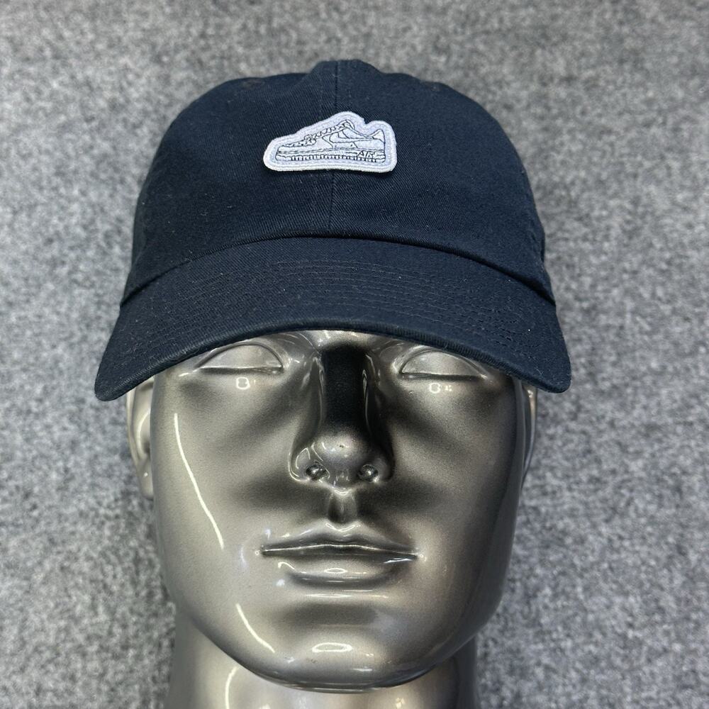 Nike Club Unstructured Air Force 1 Patch Cap Black Hat Adj. Sz (M/L) Strapback